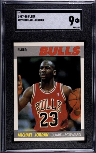 1987-88 Fleer - Michael Jordan #59 Chicago Bulls SGC 9 MINT