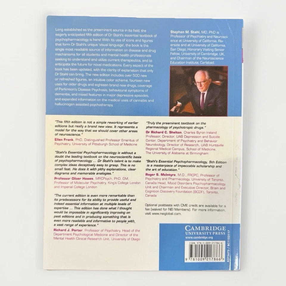 Stahl’s Essential Psychopharmacology -5th Edition- Paperback by Stephen M. Stahl Foto 2 de 2