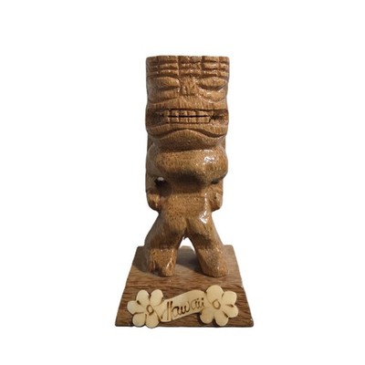 Vintage Hawaii Tiki God Carved Wood Figurine Statue Souvenir Island Decor