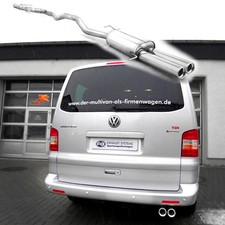 Racing Sportanlage ab Kat 2x80mm Absorber VW Bus T5 T6 2.0l 3.2l & Diesel Fo