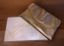 Vintage 1978 Avon Polished Gold Evening Bag Clutch Purse Glam Disco Studio 54