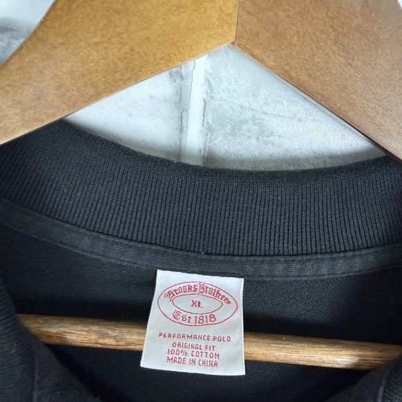 Brooks Brothers Performance Polo Solid Black Gold… - image 4