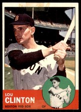 1962 TOPPS LOU CLINTON BOSTON RED SOX #96 EX (Old Tape)