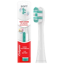 Colgate Total Adult Sonic Toothbrush, Soft Bristle Battery Toothbrush for Adults