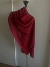 Fabindia Style Handloom Shawl Wrap Dupatta Scarf  🧣 Blood 🩸 Red Silk Blend — photo 9