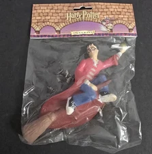 Harry Potter Christmas Ornament Flying On Broom Golden Snitch Kurt S. Adler 2000