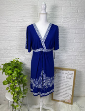 NWT Women's L Forever dress blue short sleeve