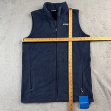 NWT Columbia Steens Mtn Fleece Vest Youth XL Navy Blue Full Zip WB1433-464