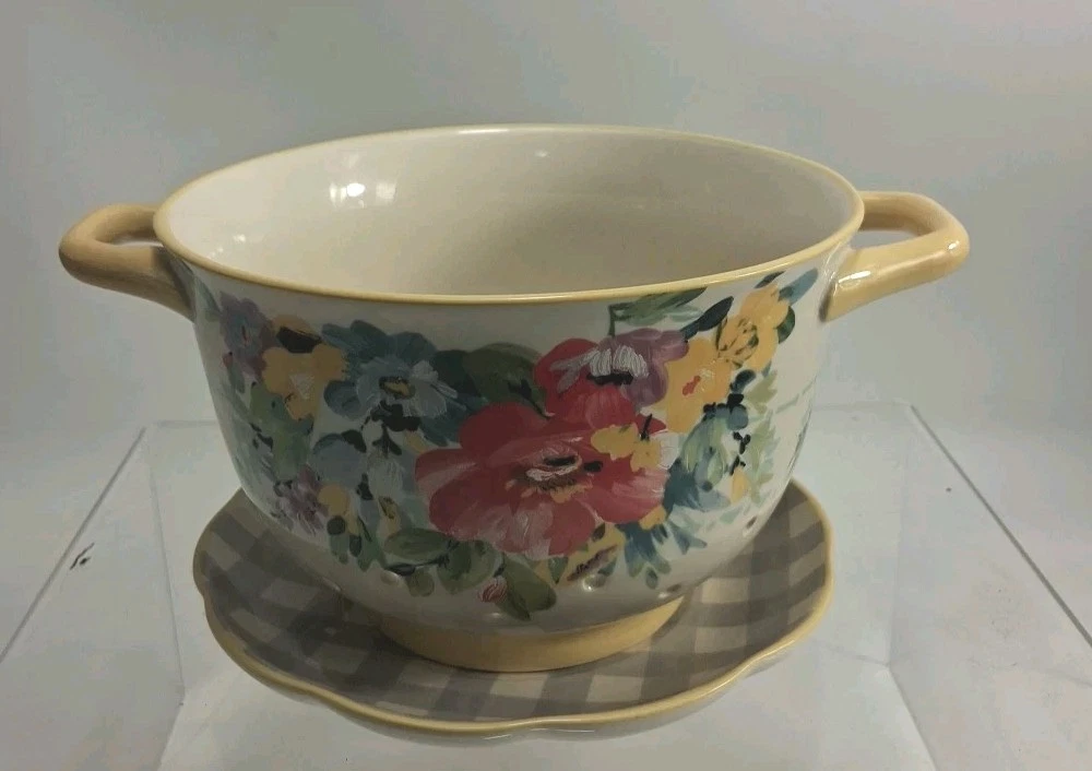 Pioneer Woman Mini Colander Garden Berry Delicious Strainer With Plate Look