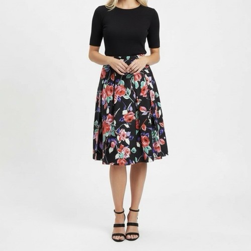 Jupe Express Design Studio Noir Genou - Taille M, Style Fit/flare (ajustée/évasée), Occasion En Très Bon état