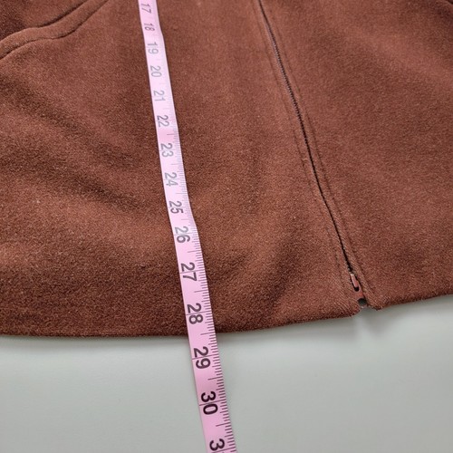 Eileen Fisher Jacket Womens Boiled Wool Full Zip Brown Size M Pockets READ! - Afbeelding 6 van 11