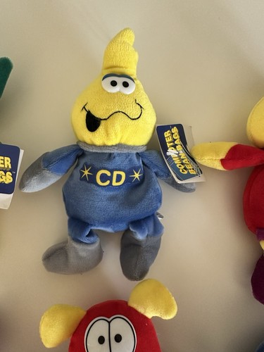 Vintage Computer Bean-Bags Plush Set 6 Bit Ram CD Mouse Surge Byte Rare Toys 90s - Picture 4 of 8