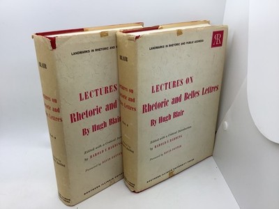 Lectures on Rhetoric and Belles Lettres by Hugh Blair 2 Vol Set 1965 Hardback