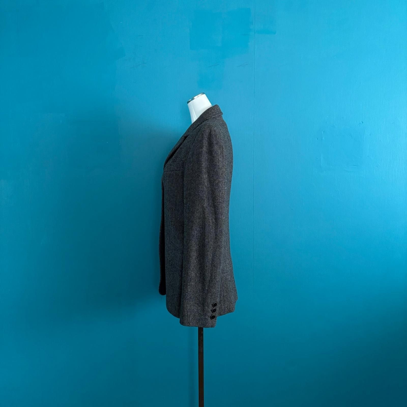 MaxMara Weekend Wool Herringbone Jacket Gray 40 W… - image 7