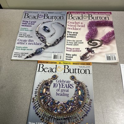 Bead & Button Mag. (3) Feb/Aug/Dec/2003/Lot Of (3) F15D