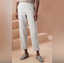 NWT 90 Banana Republic Hayden High Rise Tapered Straight Leg Ankle Pant Gray 2P