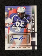 2014 SAGE Hit Autographs Kareem Martin Black North Carolina Signed NY Giants NFL