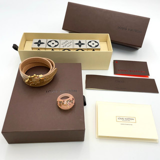 Auth LV M99454 CubeMagnetDice/M65603 Ring/M91400 Tour Bracelet 3PCS W/B BA070251
