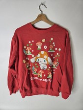 Cinnamoroll Sweatshirt Womens M Red Mushroom Sanrio Hello Kitty Graphic Cozy Top