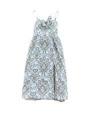 American Eagle Light Taupe Floral Spaghetti Strap Sleeveless Maxi Dress M