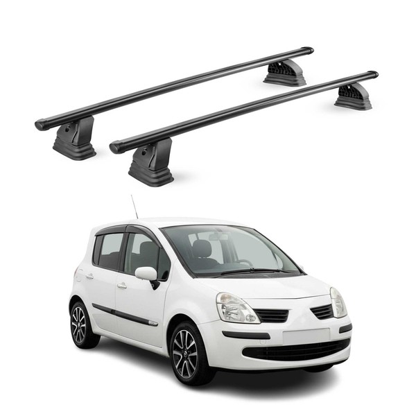 Stahl DachträGer FüR Renault Modus 2004-2013 TÜV AbschließBar 2Tlg Schwarz-image