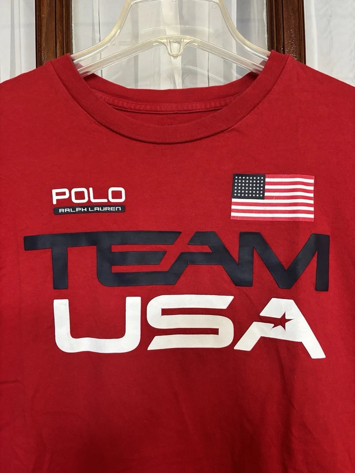 Camiseta Polo Ralph Lauren Team USA Olympic Red 2016 talla juvenil XL Foto 2 de 4
