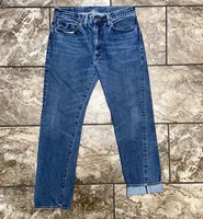 Levi's 501ZXX Selvedge Big E Jeans Men's 34x32 Blue Denim Talon Zip (Fits 33x30)