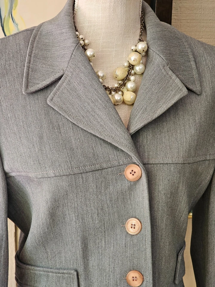 Vertigo Париж сделано во Франции большой лацкан стильная куртка размер 10 - Изображение 4 из 4