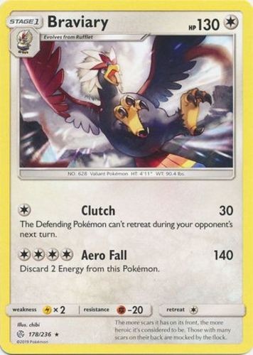 Braviary - 178/236 - Rare (Lp) Cosmic Eclipse - Colorless Pokémon