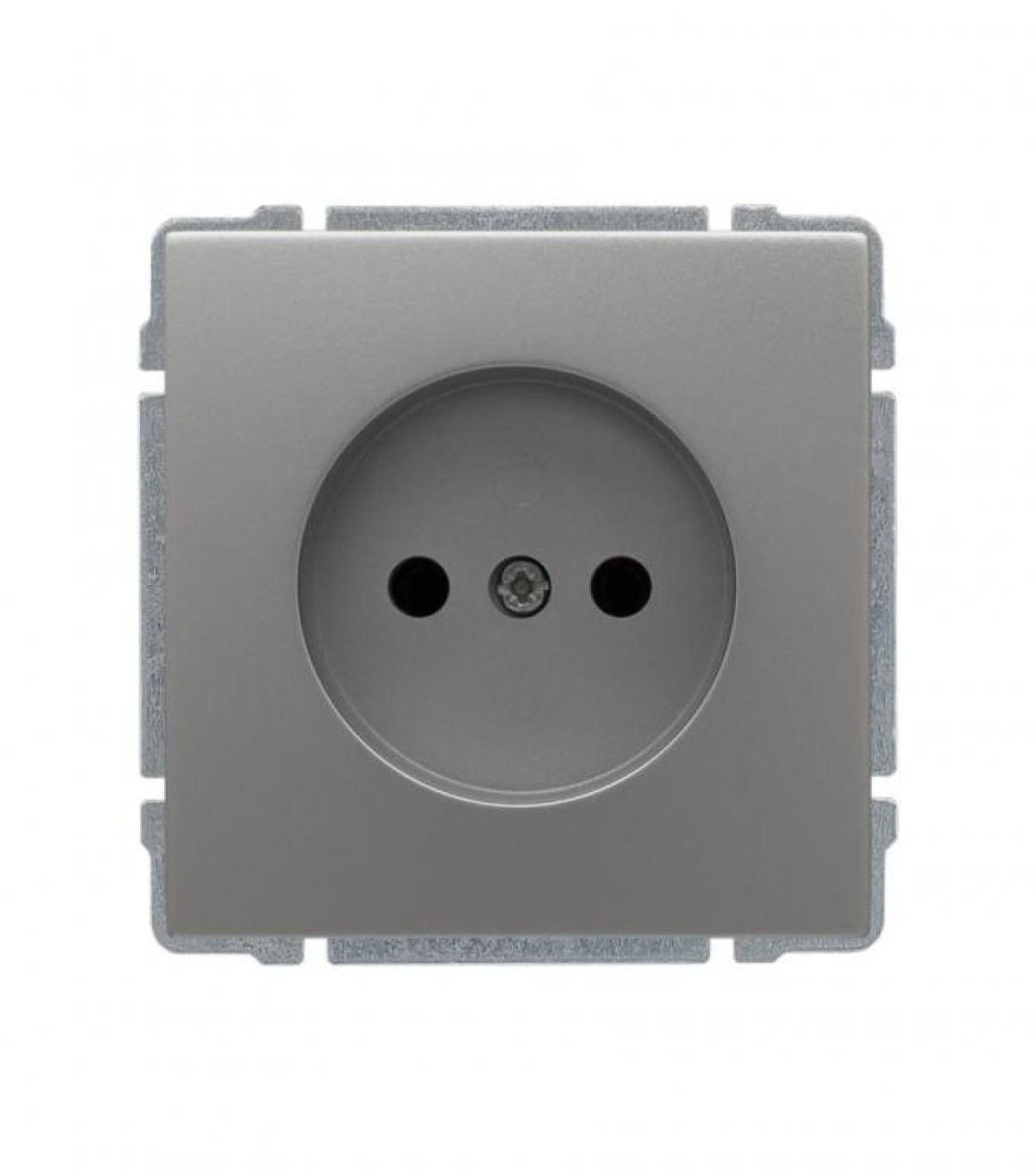 KOS66 Single Socket B/U Aluminium 664033