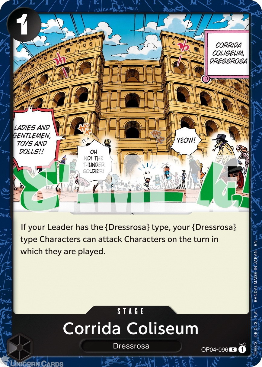 OP04-096 Corrida Coliseum : Common Pirate Foil English One Piece TCG Card : PRB0