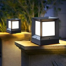 220V Column Lights E27 Pillar Cap Lights Modern Led Outdoor Post Light  Garden
