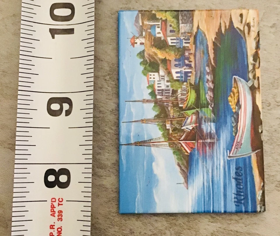 Colorful Collector Refrigerator Magnet Rhodes Greece - Image 3 of 3