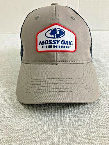 Mossy Oak Fishing Snapback Cap   New With Tags Gray / Blue Mesh