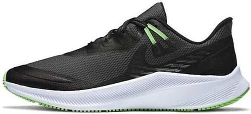 Nike Quest 3 Shield Black White Green Running Shoes CQ8894 