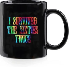 I Survived The Sixties Twice Birthday offee Mug For Father And Mother, Grandpa