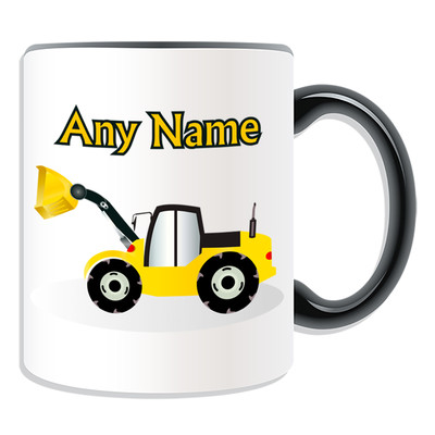 Personalisiertes Geschenk Bau Radlader Becher Geldbox LKW Arbeiter Spielzeug Tasse