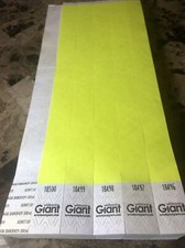 500 Pulseras - Pulsera Tyvek Amarillo Neón 3/4" - Bar Eventos y Discoteca
