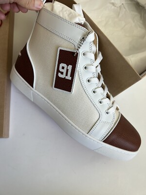 Christian Louboutin New $995 Football Hi-top Sneakers Shoes