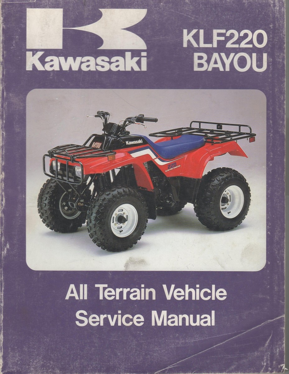 1988 KAWASAKI ATV KLF220 BAYOU P/N 99924-1096-01 SERVICE MANUAL