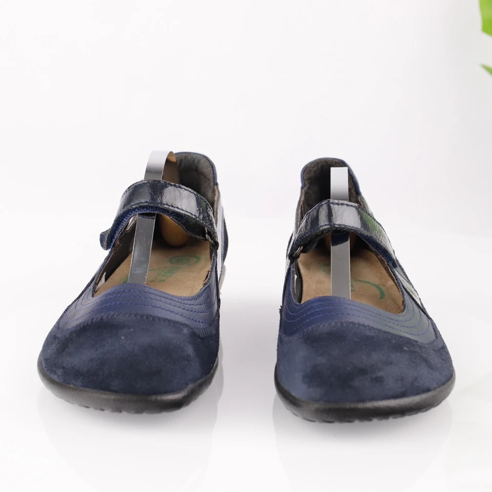 Zapato Naot Mujer Kirei Mary Jane Talla 39 8 Azul Marino Gamuza Plano Corcho Israel Foto 3 de 4