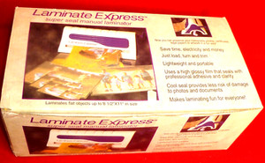 Laminate Express Super Seal Manual Laminator Original Box Jobar 2001 Craft cards