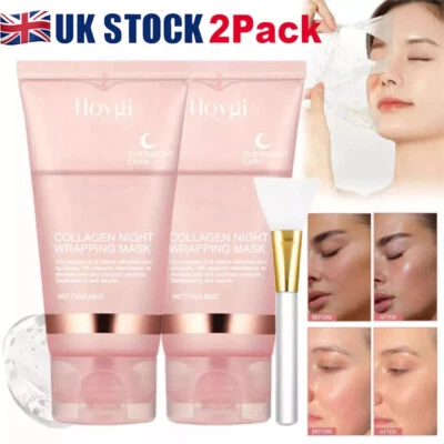 HOYGI 2x Collagen Night Wrapping Mask Overnight Peel-Off Mask Facial Moisturizing Mask