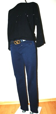 100% Original STEFANEL Hose Jeans Gr.M 38 It.42 Blau wNEU!NEW!