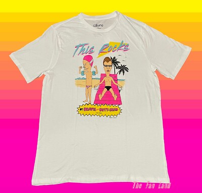 90s MTV Beavis and Butt-Head Tシャツ New MTV Beavis And Butthead Mens 1993 Spring Break White Vintage