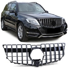 Sport K&uuml;hlergrill Schwarz Glanz Passt f&uuml;r Mercedes GLK X204 Facelift 12-15 Chrom