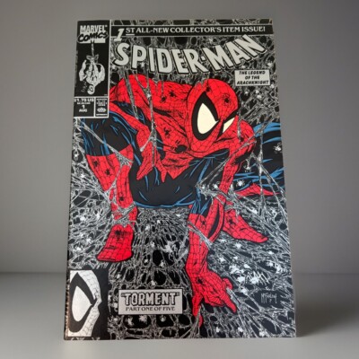 Spider-Man #1 (Torment) Silver/Black Cover McFarlane (1990) Marvel
