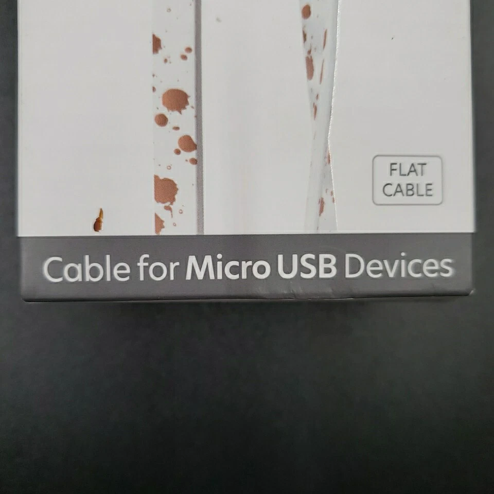 Flat Micro USB Phone Charger Cable Data Sync Charging for Samsung Cute Cool Pink - Image 3 of 4