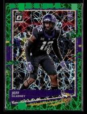2020 Donruss Optic #108 Jeff Gladney Green Velocity Rookie card