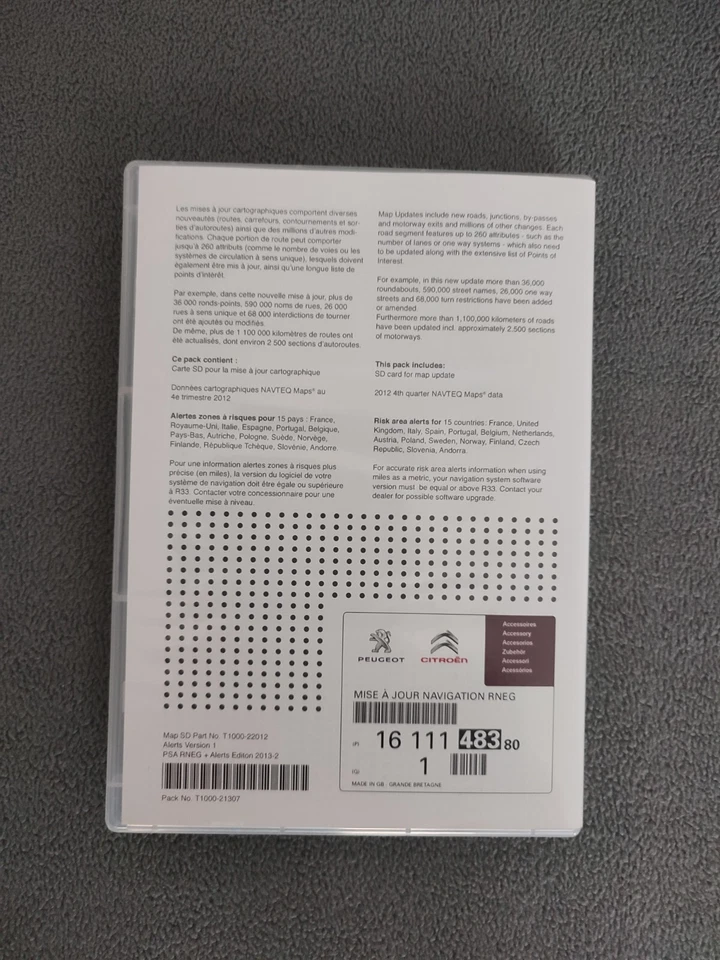 MyWay Wip Nav (RNEG) SD Karte Navigation Europa 2013 Peugeot Citroën - Bild 3 von 4